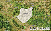 Shaded Relief 3D Map of Qianyang, satellite outside