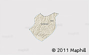 Shaded Relief 3D Map of Qianyang, single color outside