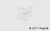 Silver Style 3D Map of Qianyang, single color outside