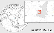 Blank Location Map of Qianyang, highlighted parent region