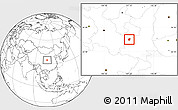 Blank Location Map of Qianyang
