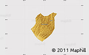 Physical Map of Qianyang, cropped outside