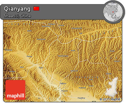 Physical Map of Qianyang