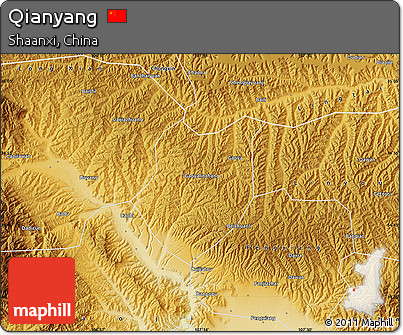 Physical Map of Qianyang