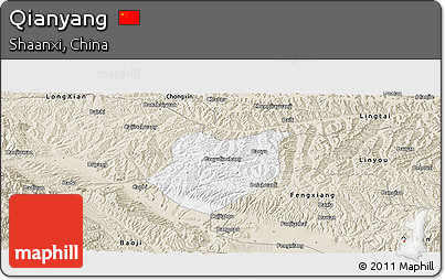 Classic Style Panoramic Map of Qianyang