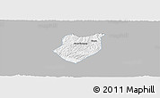 Gray Panoramic Map of Qianyang, single color outside