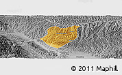 Physical Panoramic Map of Qianyang, desaturated