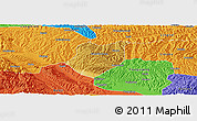 Physical Panoramic Map of Qianyang, political outside