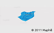 Political Panoramic Map of Qianyang, cropped outside