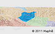 Political Panoramic Map of Qianyang, lighten