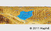 Political Panoramic Map of Qianyang, physical outside