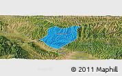 Political Panoramic Map of Qianyang, satellite outside