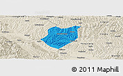 Political Panoramic Map of Qianyang, shaded relief outside