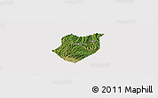 Satellite Panoramic Map of Qianyang, cropped outside