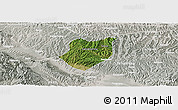 Satellite Panoramic Map of Qianyang, lighten, semi-desaturated