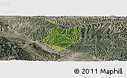 Satellite Panoramic Map of Qianyang, semi-desaturated