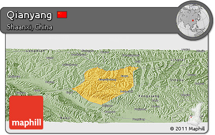 Savanna Style Panoramic Map of Qianyang