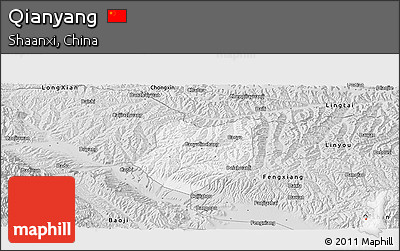 Silver Style Panoramic Map of Qianyang