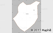 Gray Simple Map of Qianyang, cropped outside