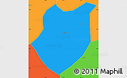 Political Simple Map of Qianyang