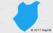 Political Simple Map of Qianyang, single color outside