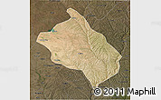 Satellite 3D Map of Shenmu, darken