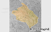 Satellite 3D Map of Shenmu, desaturated