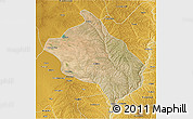 Satellite 3D Map of Shenmu, physical outside