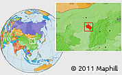 Political Location Map of Shenmu