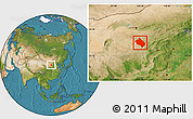 Satellite Location Map of Shenmu