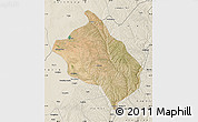 Satellite Map of Shenmu, shaded relief outside