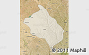 Shaded Relief Map of Shenmu, satellite outside