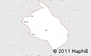 Classic Style Simple Map of Shenmu, cropped outside