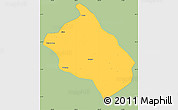 Savanna Style Simple Map of Shenmu, single color outside