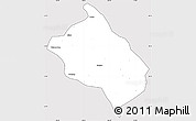 Silver Style Simple Map of Shenmu, cropped outside