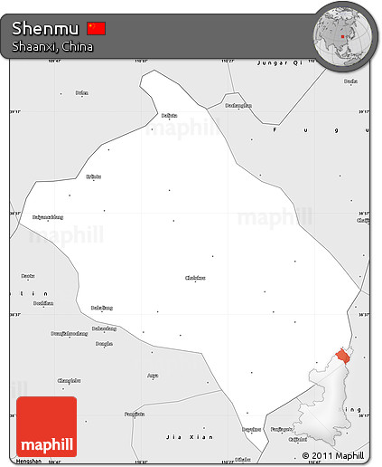 Silver Style Simple Map of Shenmu