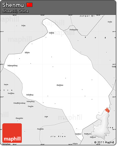 Silver Style Simple Map of Shenmu