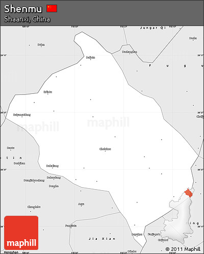 Silver Style Simple Map of Shenmu