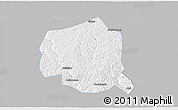 Gray 3D Map of Suide, single color outside