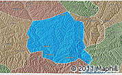 Political 3D Map of Suide, semi-desaturated