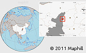 Gray Location Map of Suide, highlighted country, highlighted parent region
