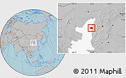 Gray Location Map of Suide, highlighted parent region, hill shading