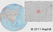 Gray Location Map of Suide, hill shading