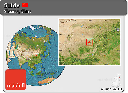 Satellite Location Map of Suide