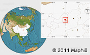 Satellite Location Map of Suide, highlighted country