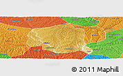 Physical Panoramic Map of Suide, political outside