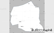 Gray Simple Map of Suide, single color outside
