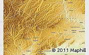 Physical Map of Tongchuan Shiqu