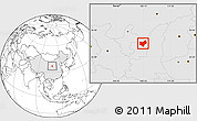 Blank Location Map of Wuqi, highlighted country