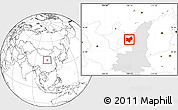 Blank Location Map of Wuqi, highlighted parent region